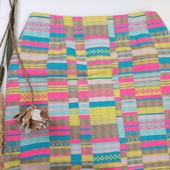 Doncaster Pink Yellow Blue Embroidered Skirt Size 8 - Picture 10 of 11